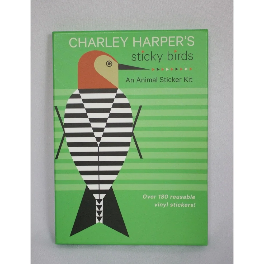 Charley Harper - Charley Harper's Sticky Birds Animal Reusable Sticker Kit‎